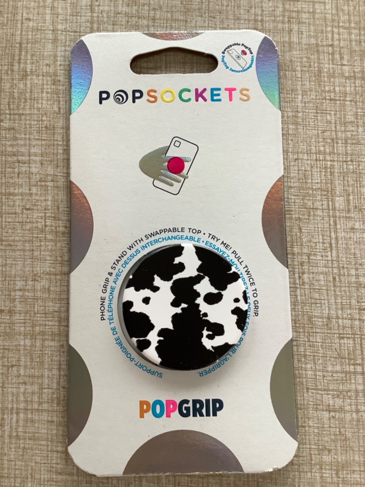 PopSockets POP SOCKETS Pop Grip COW PRINT Smartphone Accessories iPhone Samsung