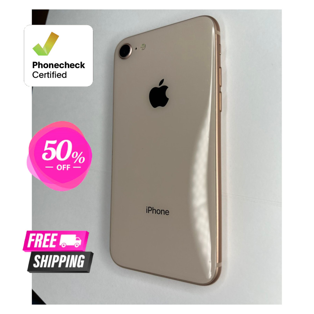 Apple iPhone 8 64GB 128GB Unlocked T-Mobile GSM CDMA iOS Red/Gold