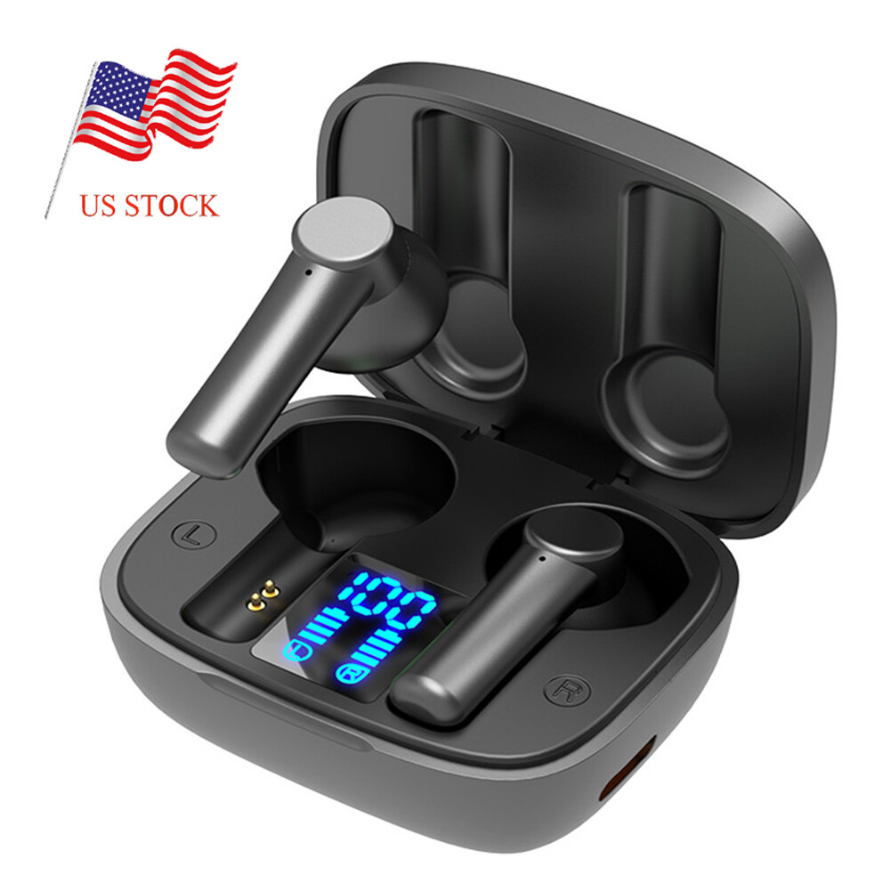 Wireless Bluetooth Earphones Sport Mini Earbuds with Charging Case for Phones PC