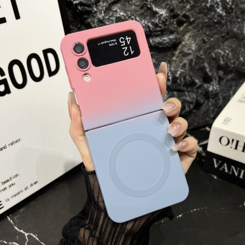 Folding gradient phone case For Samsung Galaxy Z Flip6/5/4/3 magnetic attraction