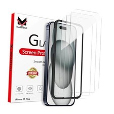 For iPhone 15 Plus Screen Protector Tempered Glass Compatible with Apple (3