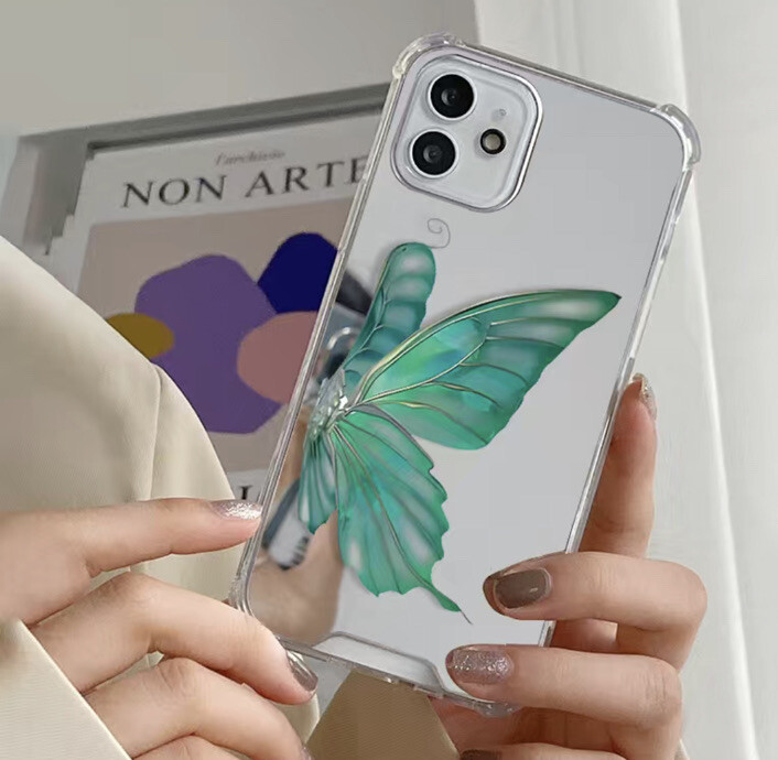 Mirror butterfly iPhone case cover 12 protector silicone Apple cartoon new