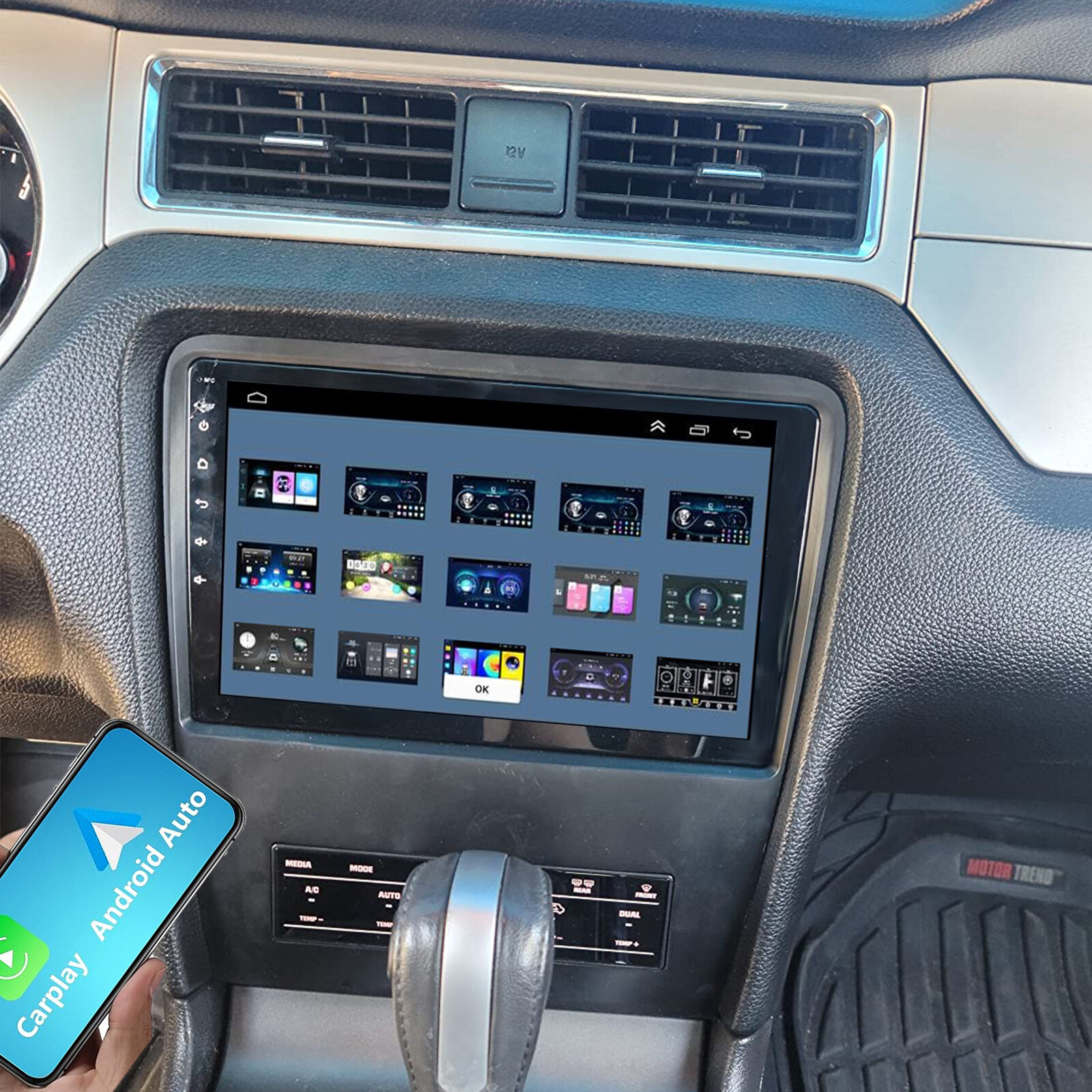 For Ford Mustang 2010-2014 Android Car Radio Stereo Wireless Carplay GPS Navi FM