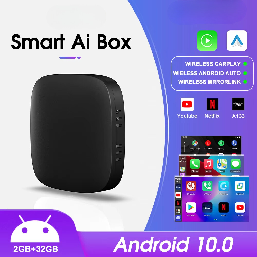 Carplay Ai Box Wireless Android Auto Smart TV Box Car Intelligent System Android