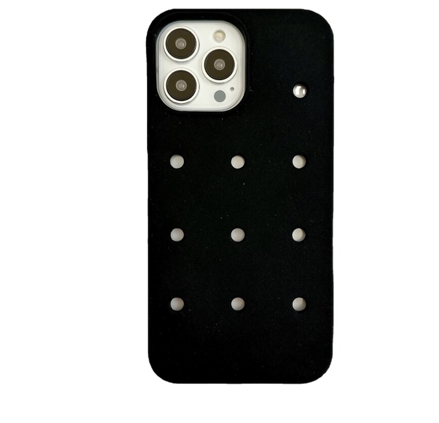 Phone case hole shell DIY soft For iPhone 16 15 14 Pro Japanese Korean silicone