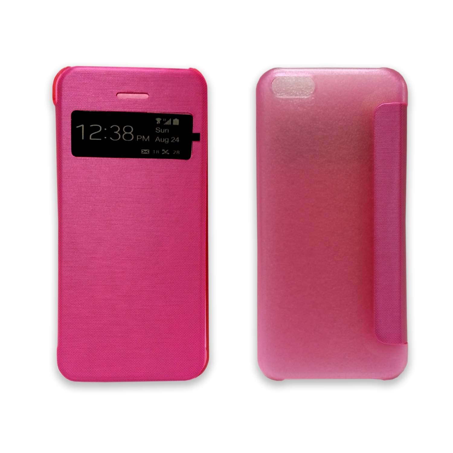 CASE FOR APPLE IPHONE 5C PINK WALLET FLIP VIEW WINDOW PU LEATHER POUCH COVER