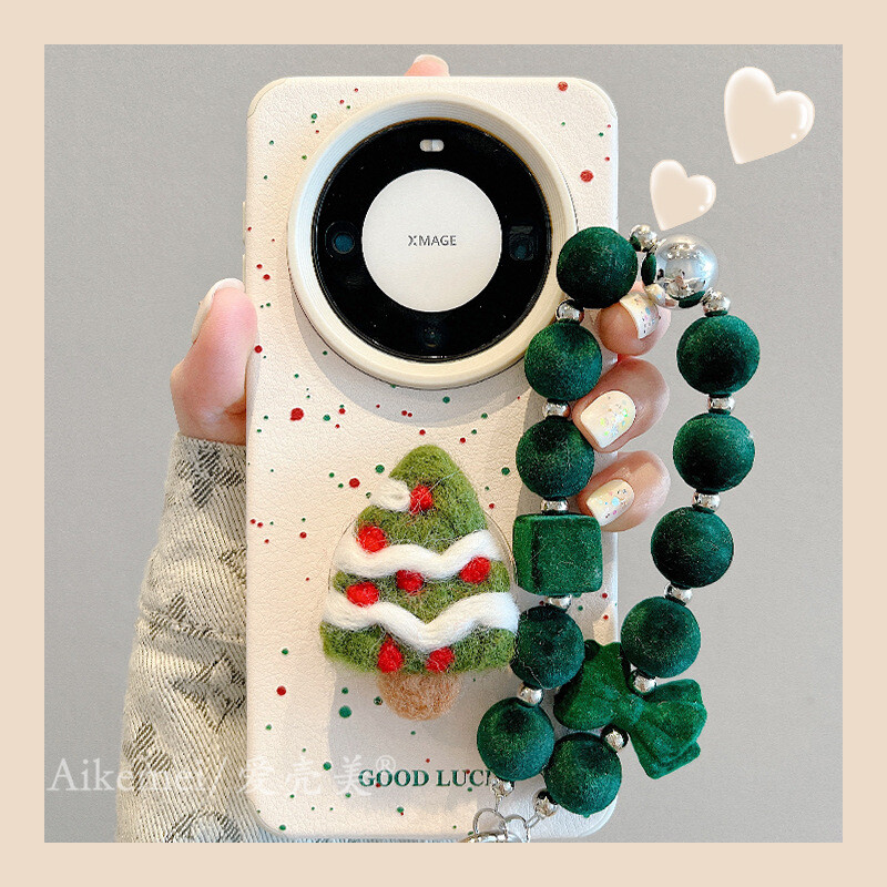 Colorful Christmas Bracelet Holder Phone Case for Apple iPhone 15/14/13/12/11