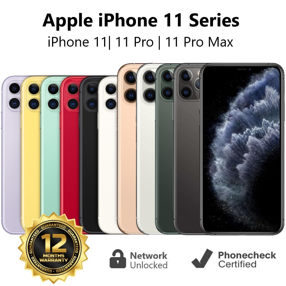 Apple iPhone 11 | 11 Pro | 11 Pro Max Unlocked AT&T Verizon T-Mobile – Very Good