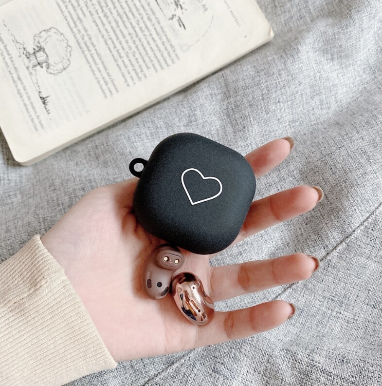 Frosted For Samsung Galaxy Buds Live hard shell simple case with heart-shaped