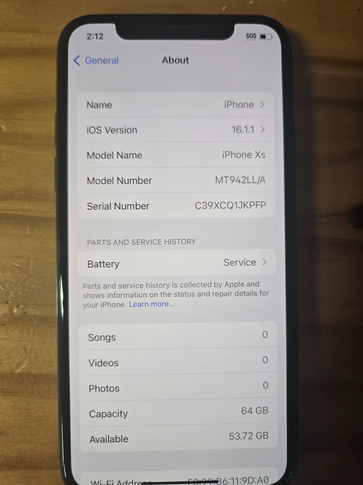 Apple iPhone XS – 64GB – Space Gray MT942LL/A (CDMA + GSM)