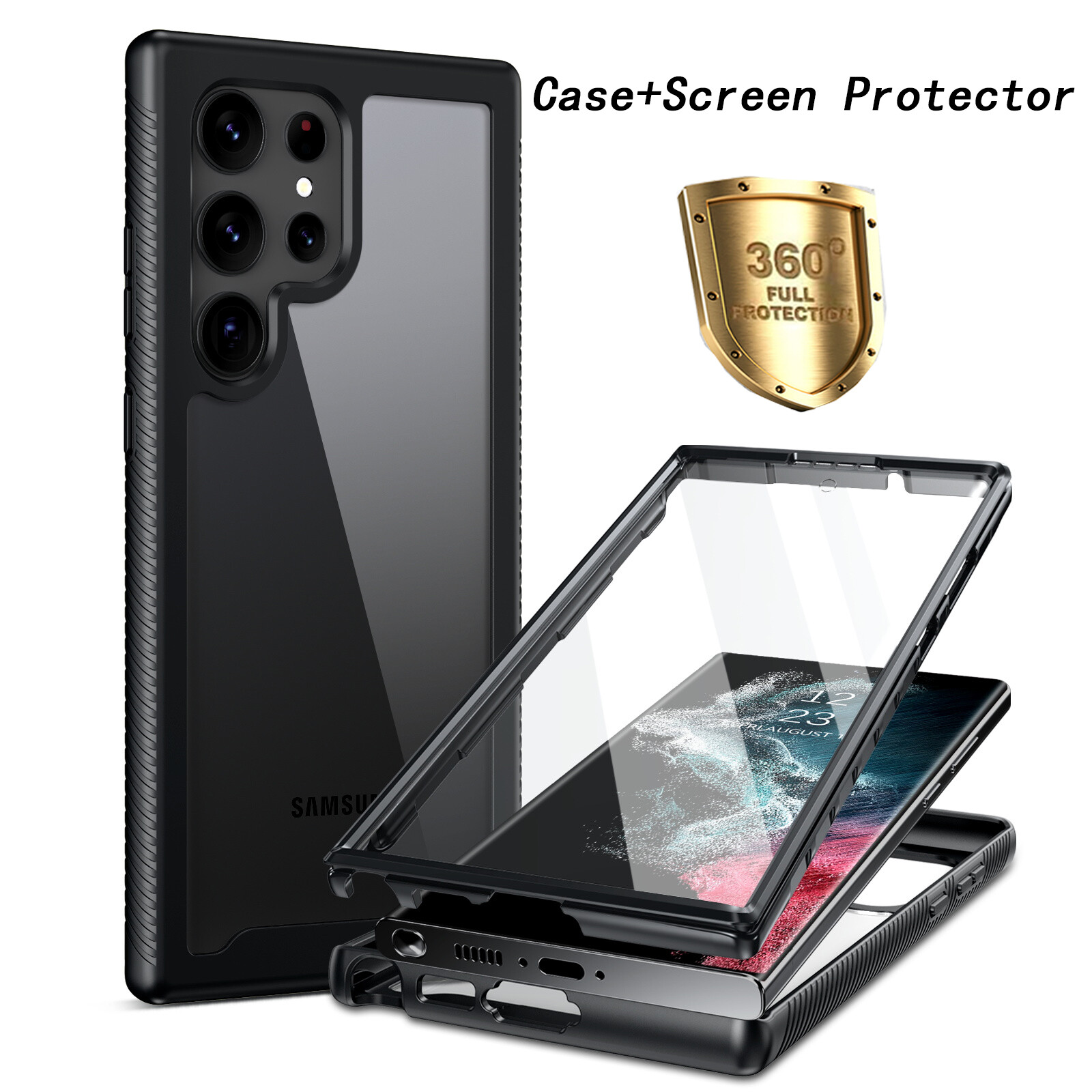 For Samsung Galaxy S22 Ultra Case Shockproof 360° Full Cover W/ Screen Protector