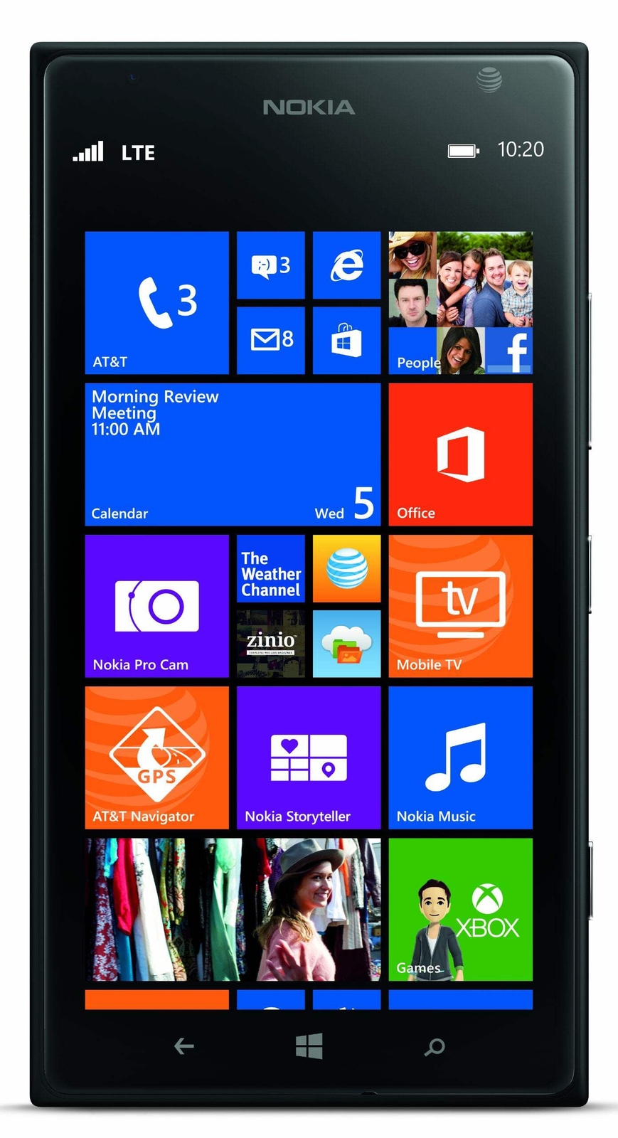 Nokia Lumia 1520 – 16GB Black – AT&T Locked – Excellent