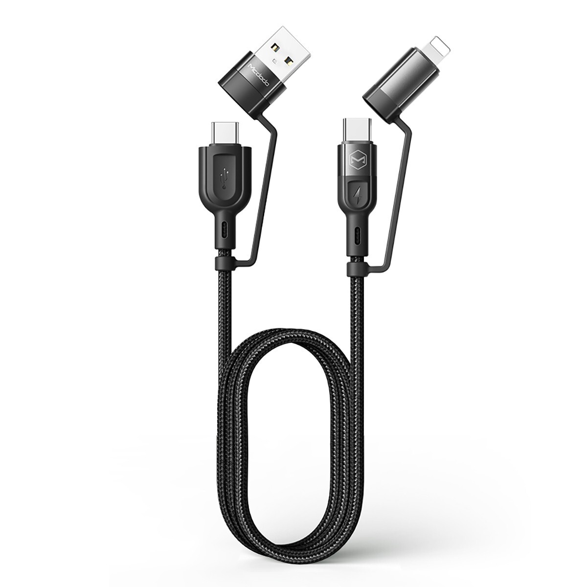 Mcdodo 4in1 USB PD Cable Charger for iPhone 16 15 14 13 Samsung S25 S24 S23 S22+