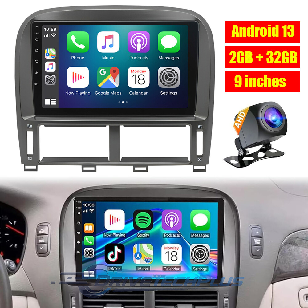 Android 13 Carplay Car Stereo Radio GPS NAVI WIFI For Lexus LS430 2001-2006 +Cam