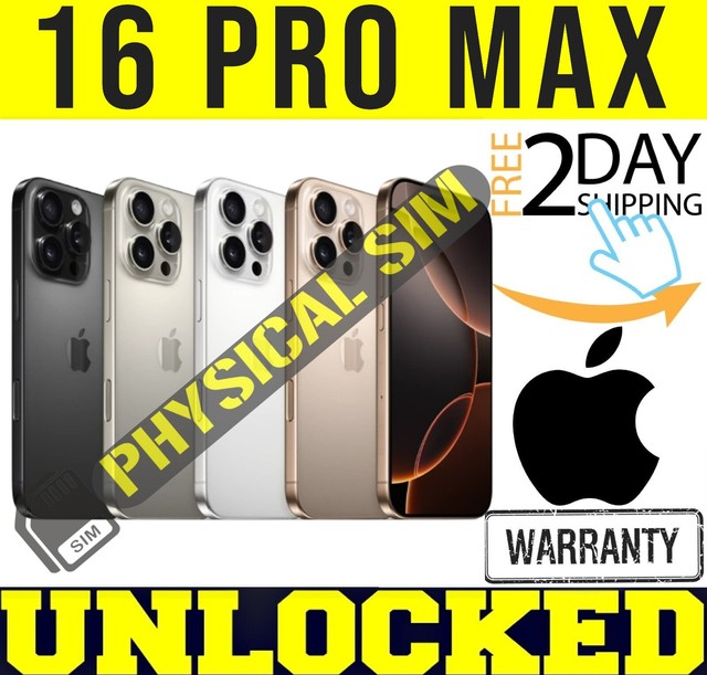 APPLE IPHONE 16 PRO MAX 256GB (FACTORY UNLOCKED)✅PHYSICAL SIM CARD TRAY✅❖SEALED❖