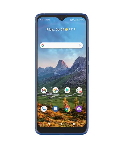 AT&T EA211001 Radiant Max 5G 6.8″ 64GB Storage 4GB RAM Electric Blue LTE Prepaid