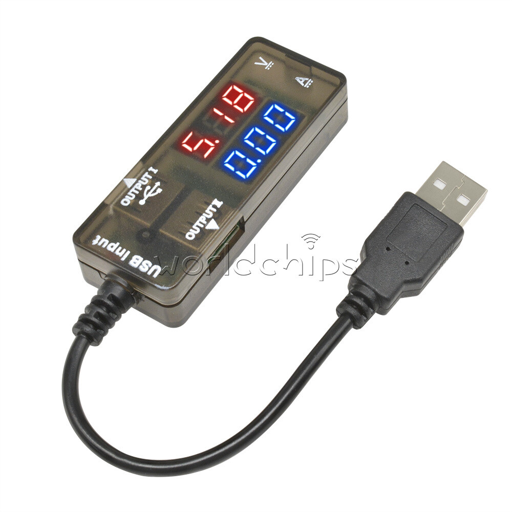 4pcs Red+Blue 0.28″ LED USB Charge Doctor Voltage Current Power Meter Tester