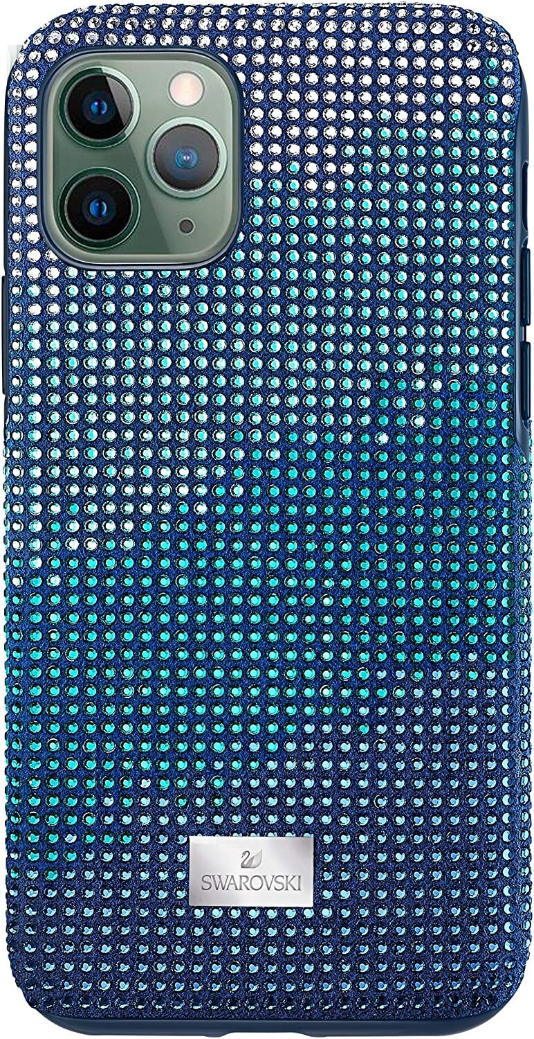 Genuine SWAROVSKI Crystalgram iphone 11 Pro Case with Bumper Blue Anniv 5533958