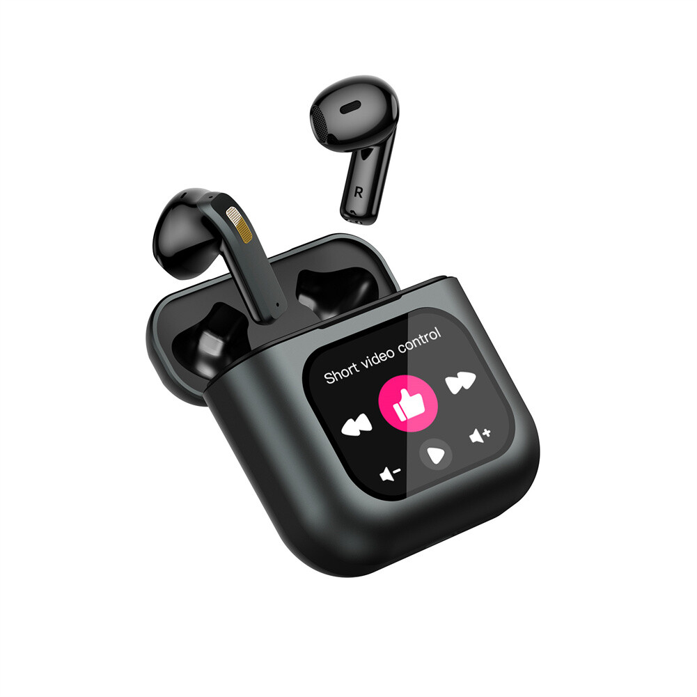 Bluetooth Earphones Touch Screen Earbuds Noise Canceling with Charging Case