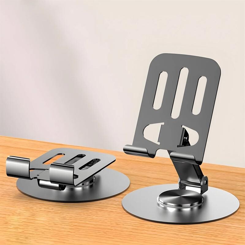 Adjustable Cell Phone Stand for Desk with Non-slip Rubber,360°Metal Phone Holder