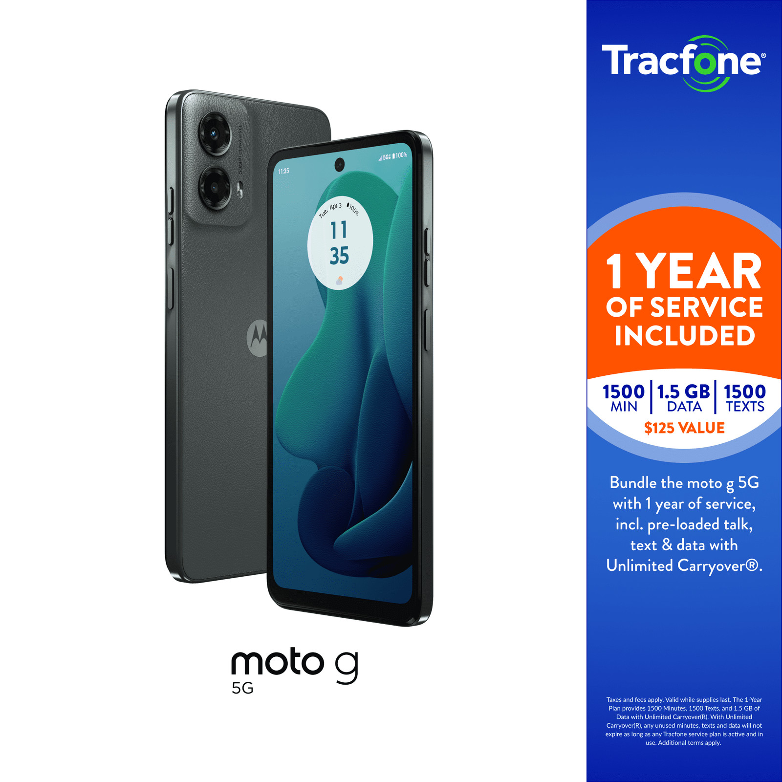 Motorola Moto g Stylus 2024 Prepaid Smartphone 6.7-in OLED Display 8GB RAM 128GB