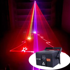 IOS Android App Edit Remote 5W RGB iLDA DMX Projector Laser Lights DJ Show Stage
