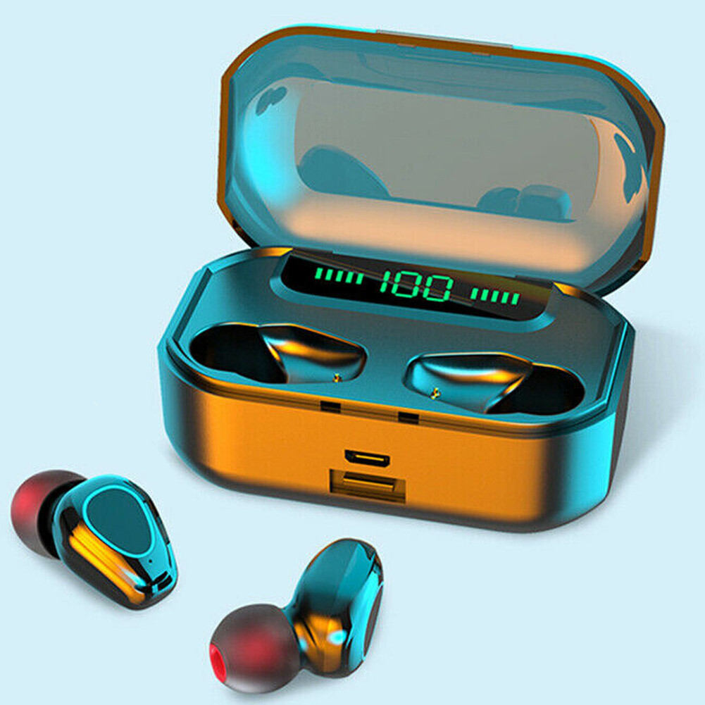 Bluetooth Headset Wireless Stereo Music Earphones Mini Earbuds with Charging Box