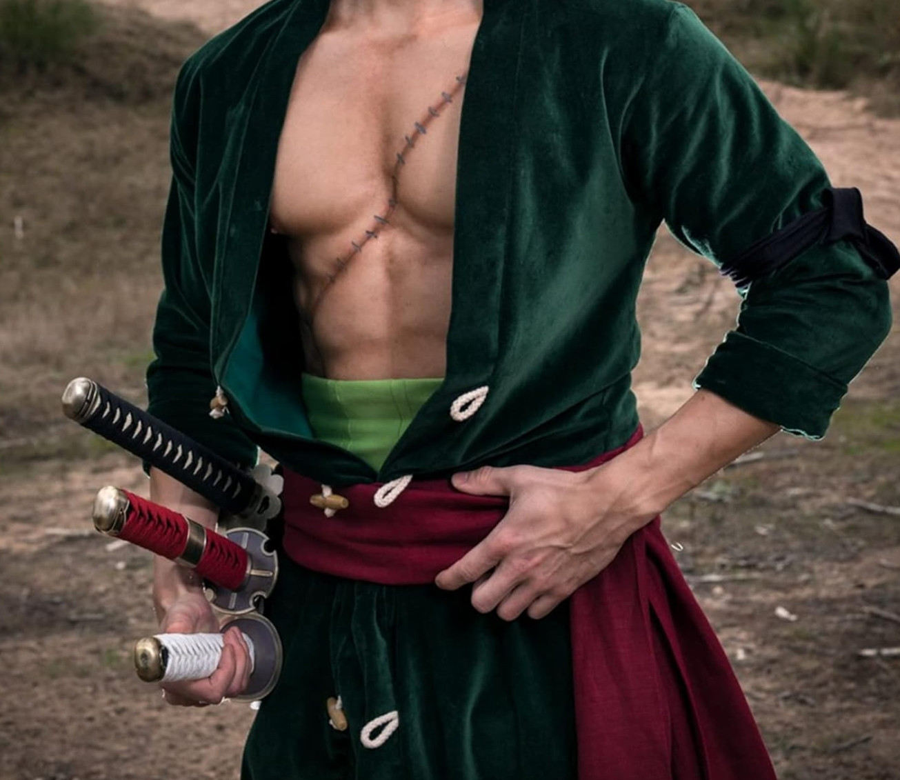 40″Japanese Samurai Sword Roronoa Zoro Steel Katana ONE PIECE Anime Cosplay