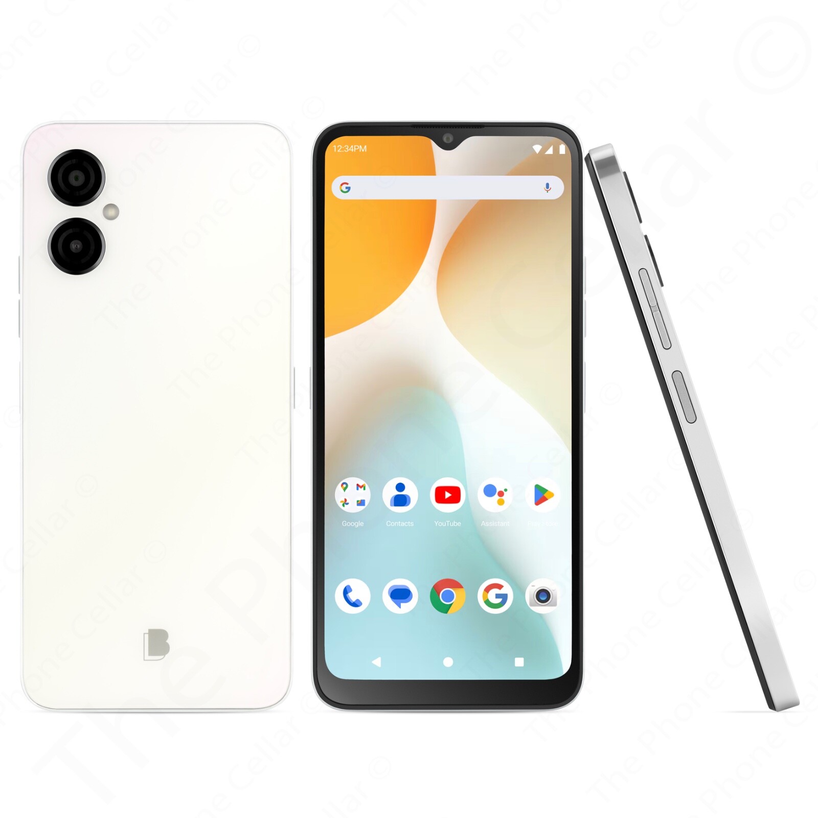 BLU G34 64GB Unlocked 6.5″ IPS HD+ 13MP GPS Dual SIM Standby 5000mAh Cream G1070