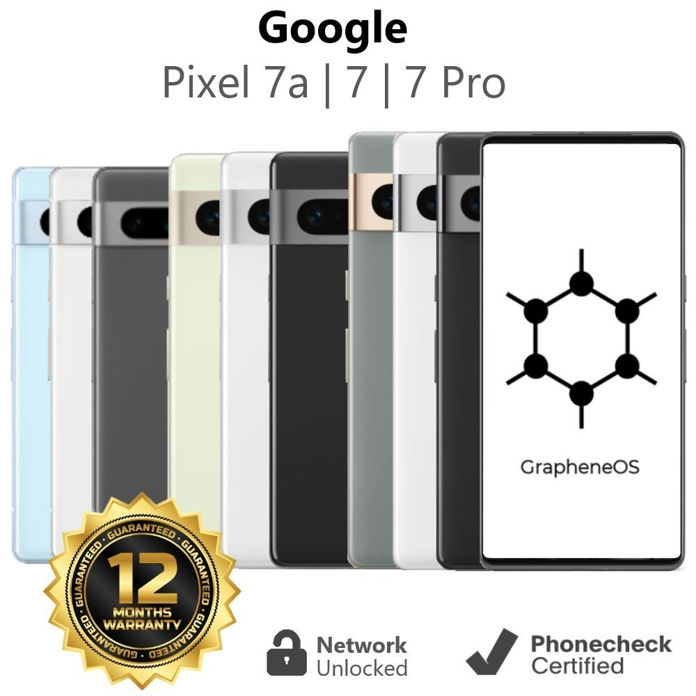Google Pixel 7 | 7a | 7 Pro – Unlocked Privacy Phone – De-Googled w/ GrapheneOS