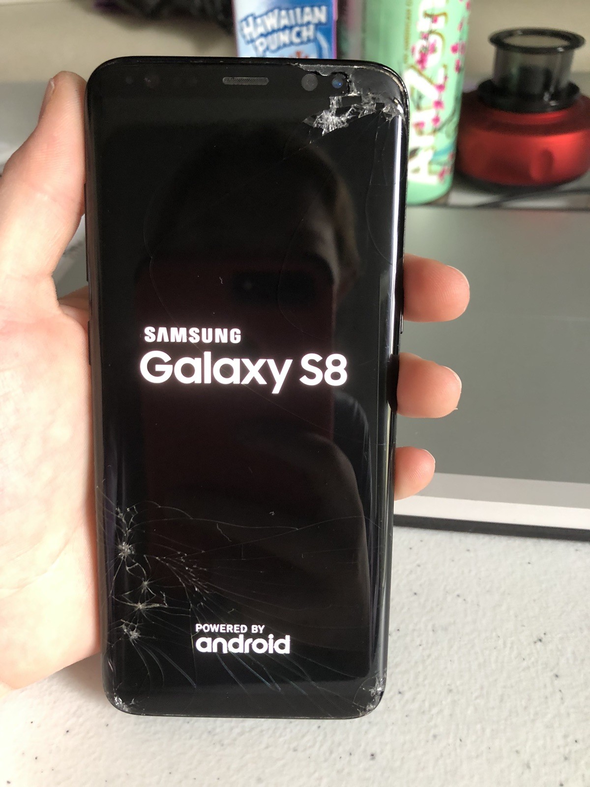 Samsung Galaxy S8 SM-G950U (Black 64GB) T-Mobile CRACKED For Parts Or Repair