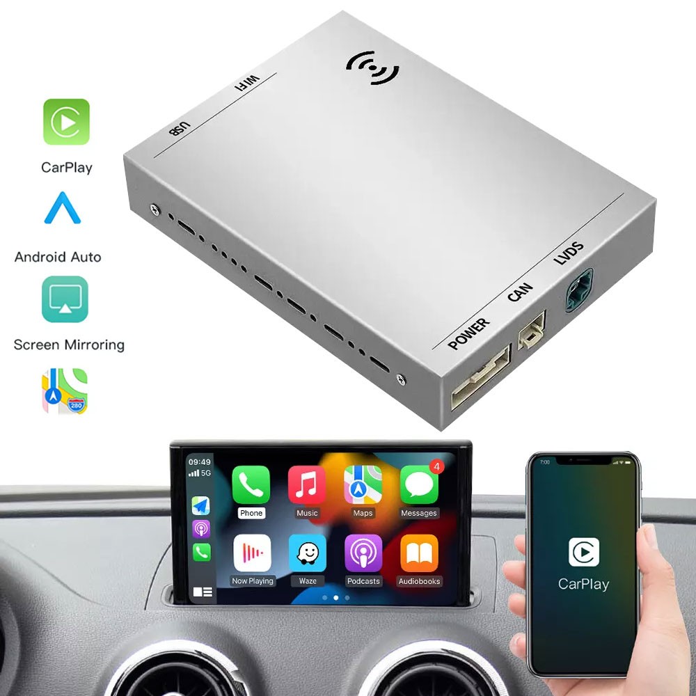 Wireless Carplay Android Auto Interface For Audi A3 A4 A5 Q2 Q5 Q7 2017-2018