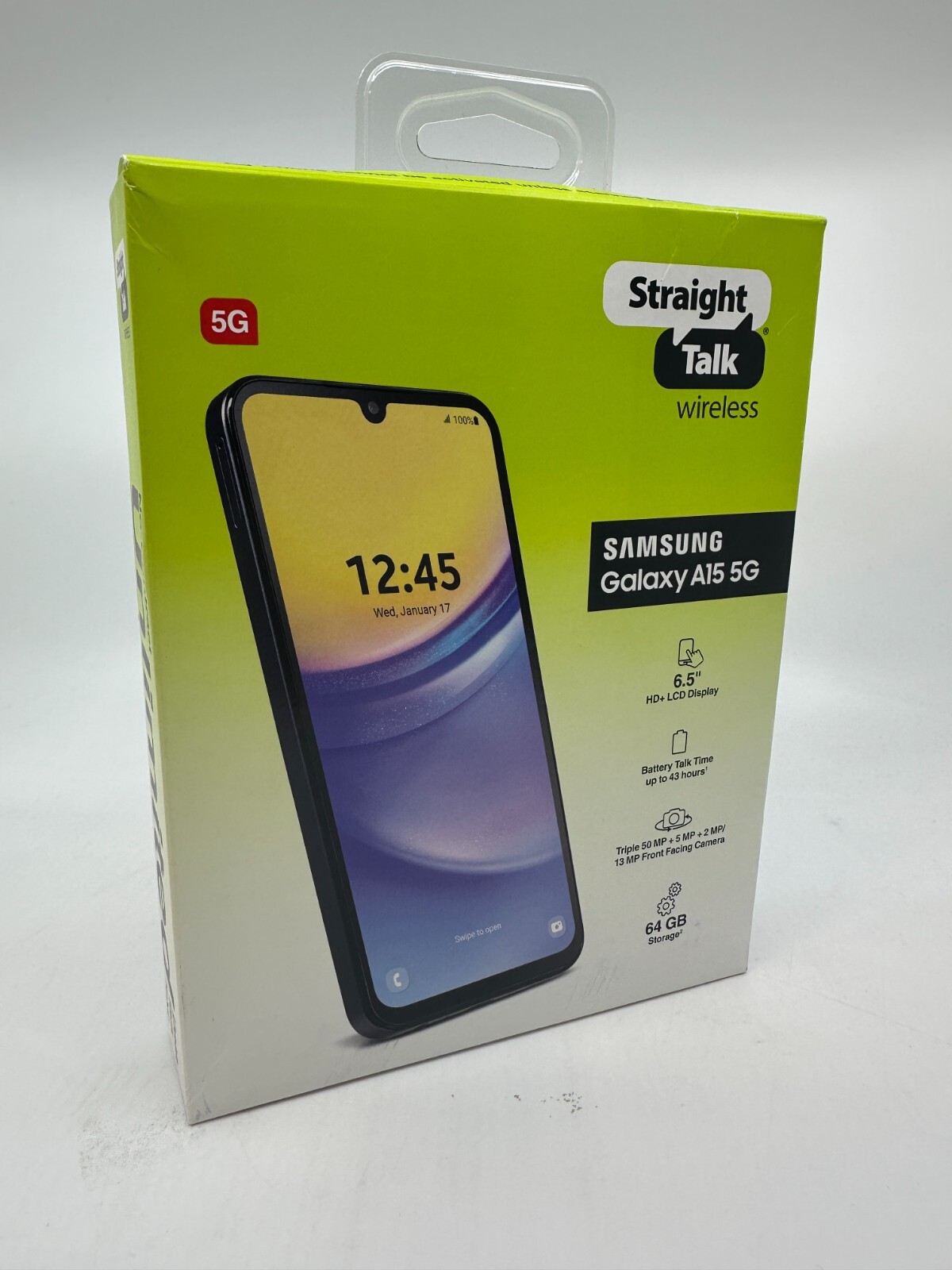 New/Sealed Samsung Galaxy A15 5G 64GB Straight Talk Wireless Prepaid Smartphone