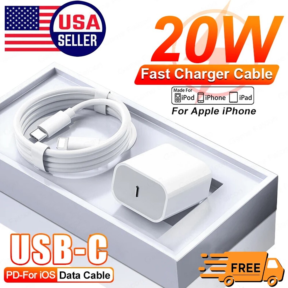 20W Super Fast Charger Wall Adapter Phone Cable For Apple iPhone 14 13 12 11 X