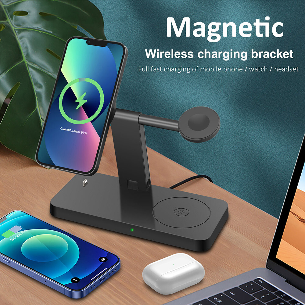 Wireless Charger 4in1 Charging Station For Watch Ultra2 S10 iPhone 16 Pro 15 14