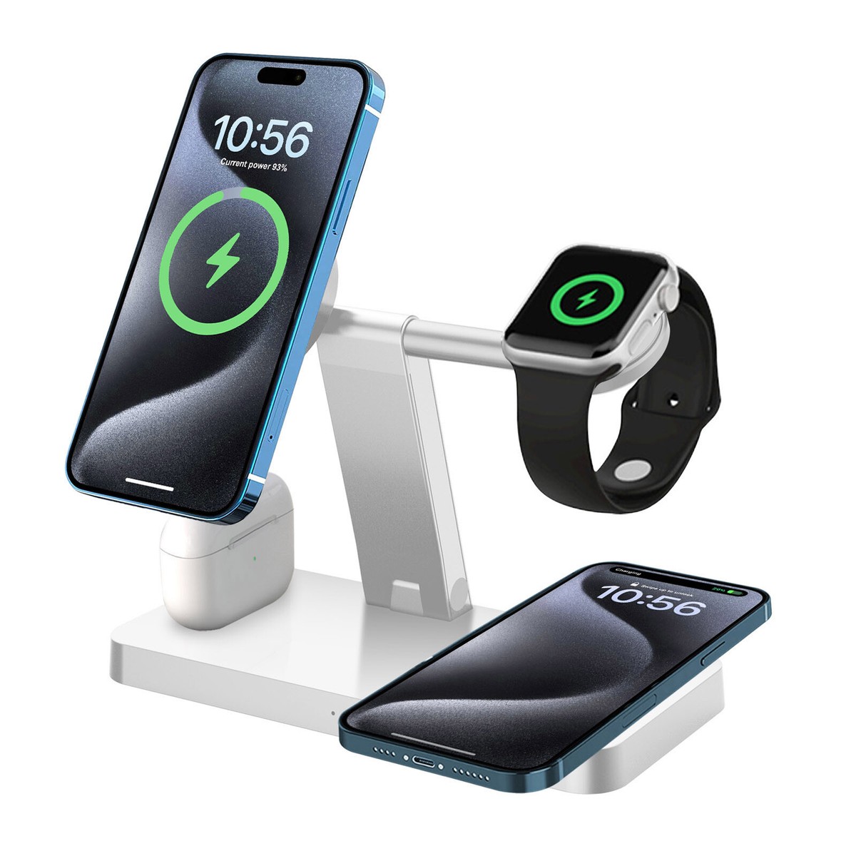 4in1 Fast Wireless Charger Station Dock For Apple Watch 9/8/7/6 iPhone 15 14 13