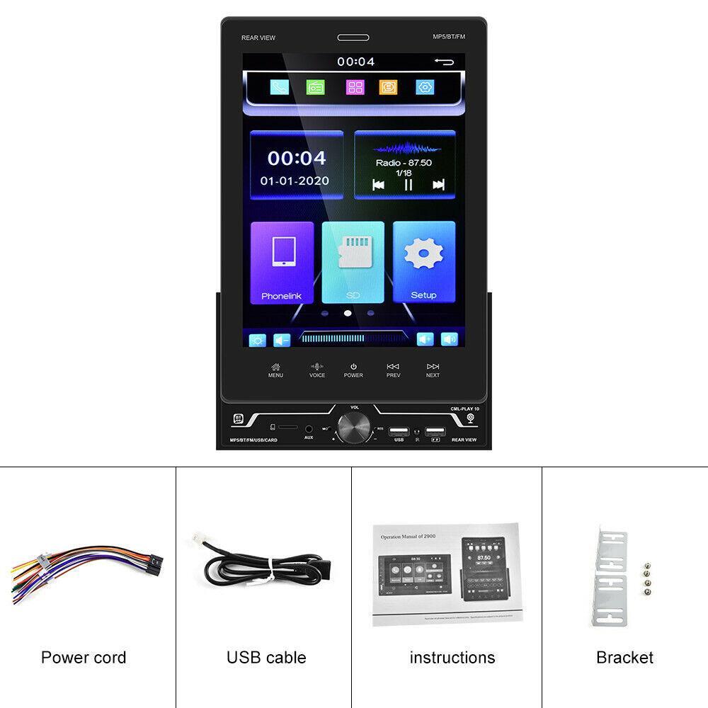 Car MP5 Player Stereo FM Double 2Din 9.5in Radio Touch Screen Bluetooth USB AUX
