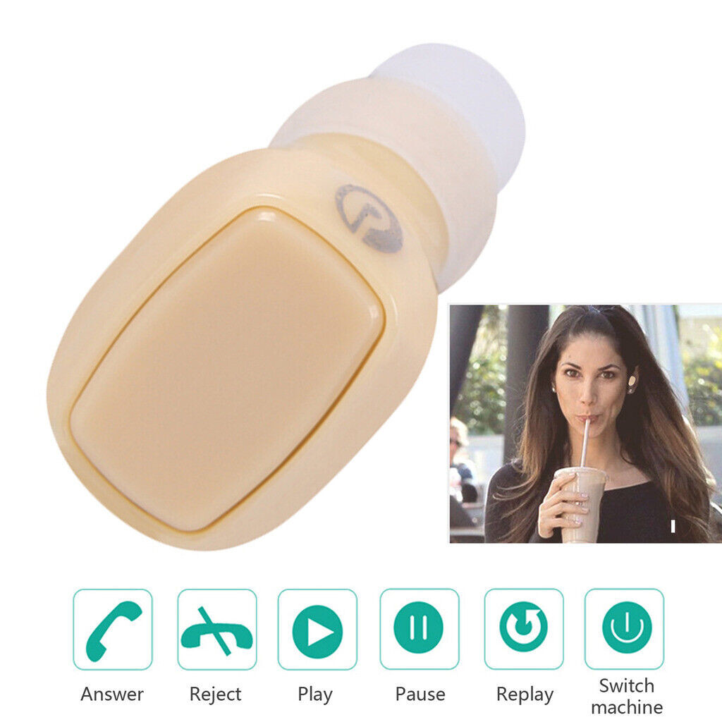 Wireless Bluetooth Headset Mini Earbud Invisible Earphone for Android iOS Phones