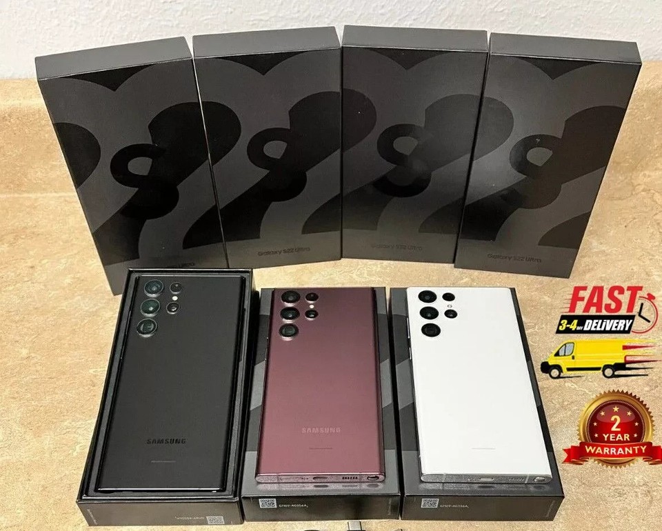 NEW SEALED Samsung Galaxy S22 Ultra 5G S908U 128GB/256GB/512GB Factory Unlocked