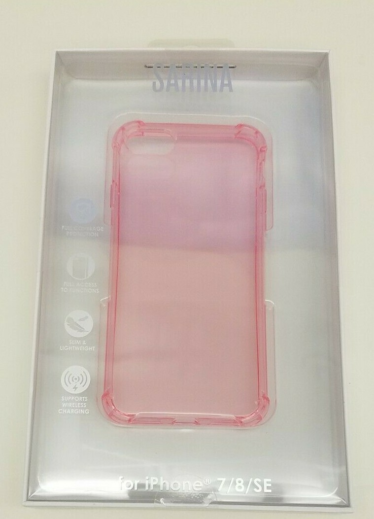 NEW! Sarina Phone Case for iPhone 7/8/SE CLEAR PINK FREE SHIPPING!!!