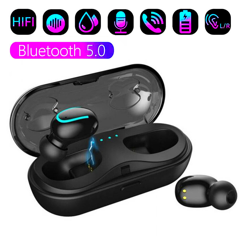True Wireless Mini Earbuds Bluetooth V5.0 Headphones In-Ear Sports Earphones