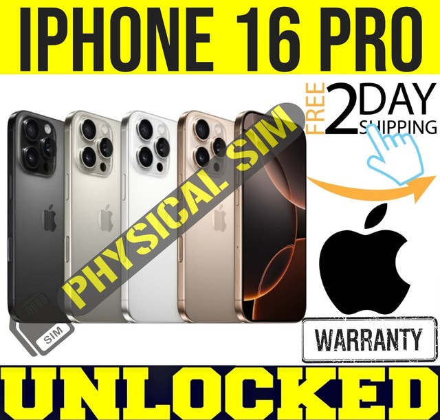APPLE IPHONE 16 PRO 128GB 256GB (FACTORY UNLOCKED) ✅ PHYSICAL SIM TRAY ✅❖SEALED❖