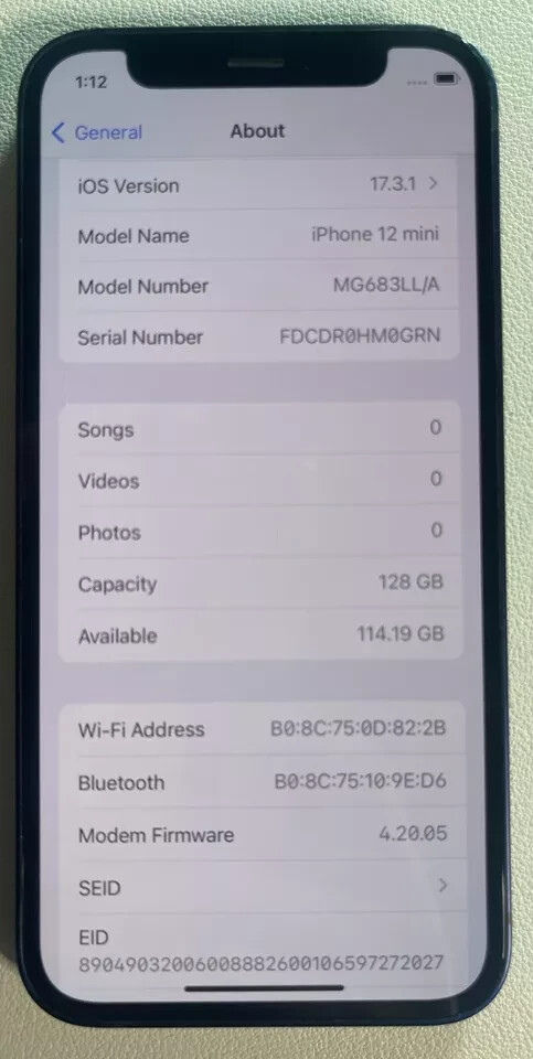 Apple iPhone 12 mini 64GB Unlocked Blue – Has Scratches