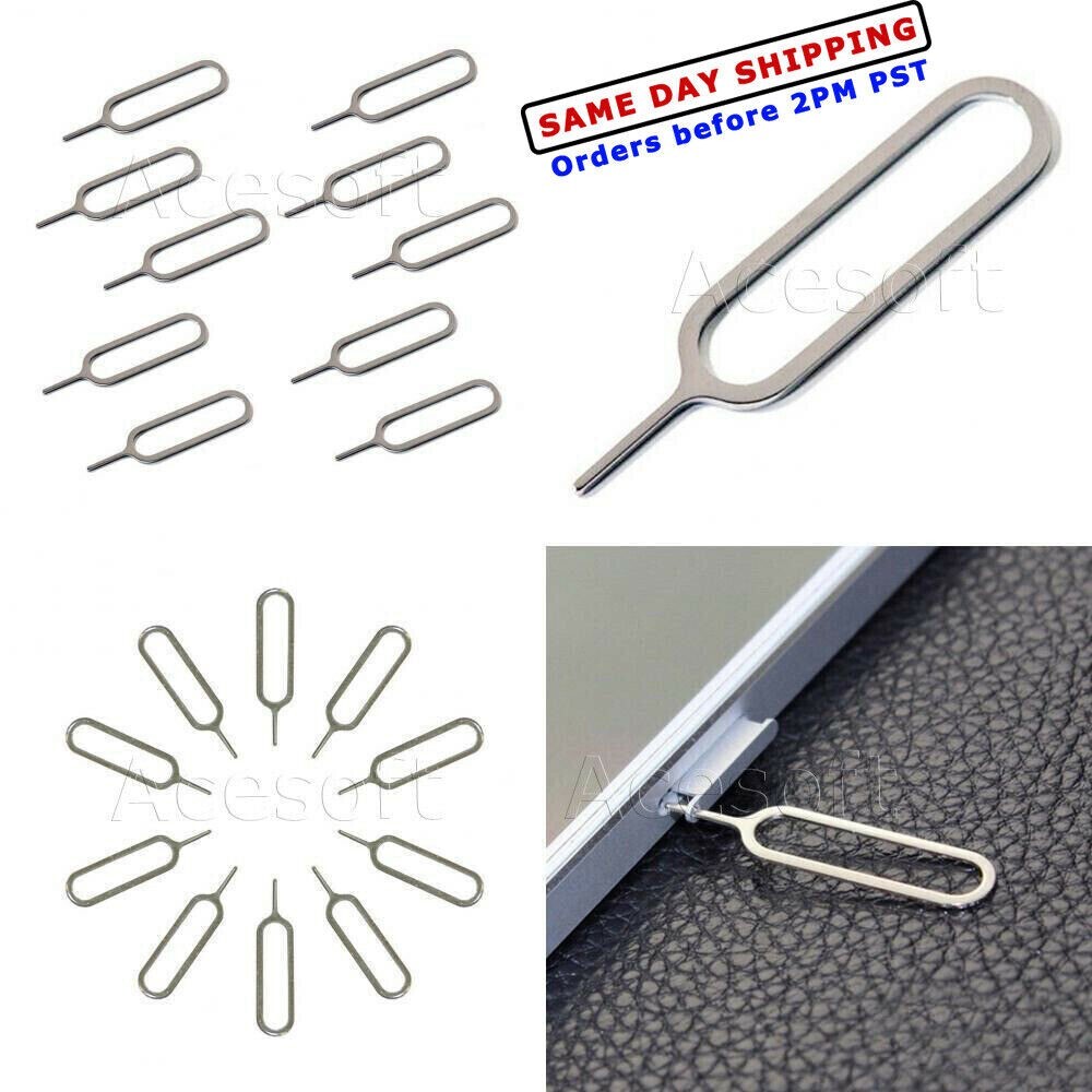 10Pcs Protable SIM Card Tray Ejector Eject Pin Key Removal Tool for Apple Phone
