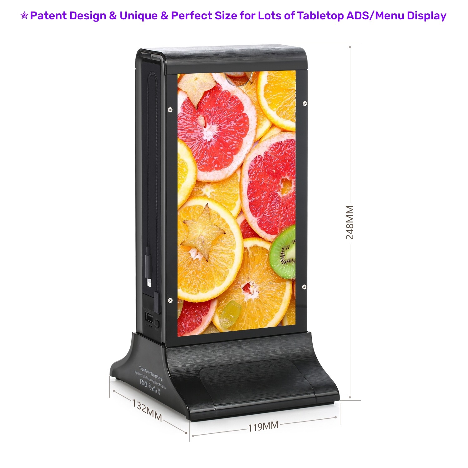 Restaurant Supply Table Charging Station Table Menu Display Advertising Player