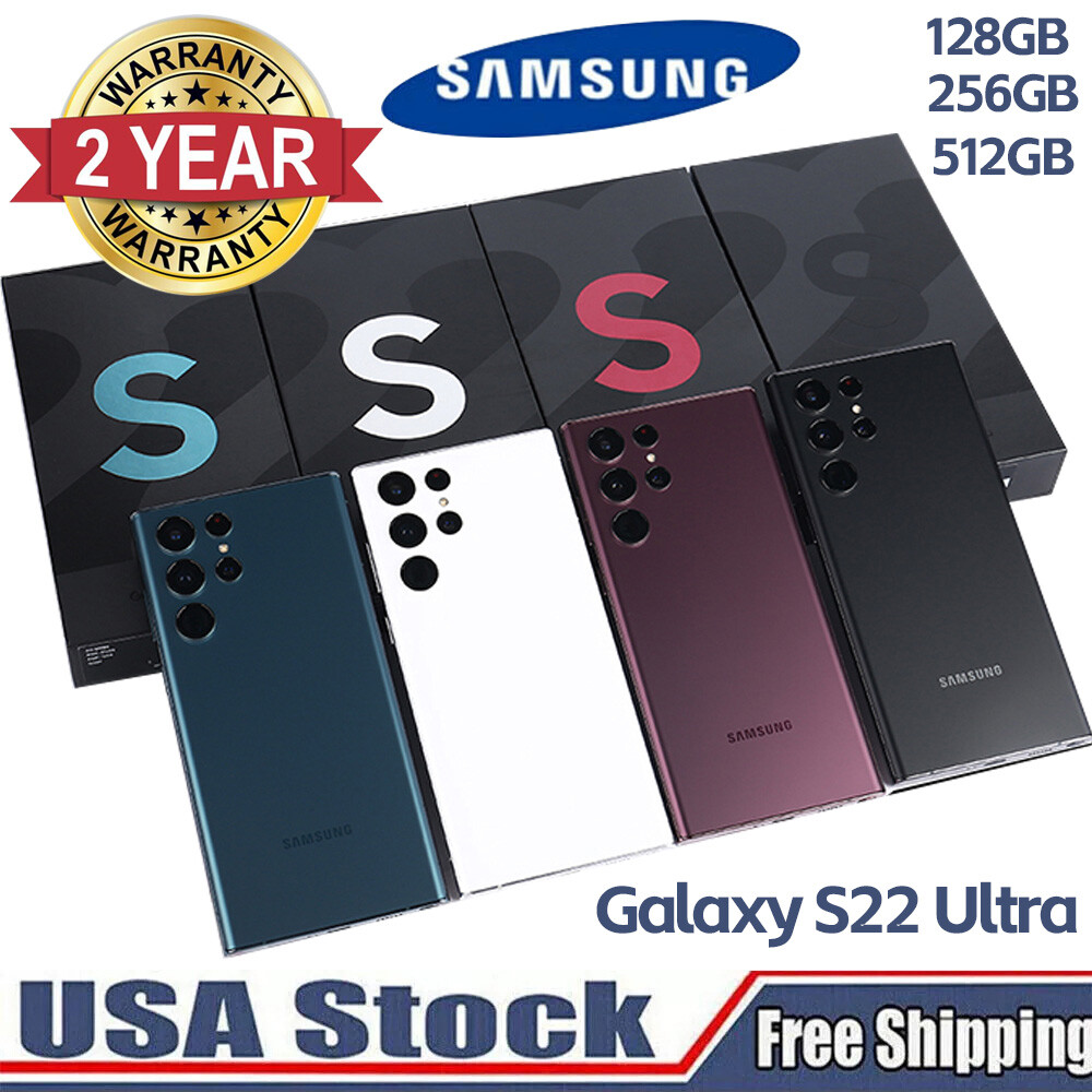 New Samsung Galaxy S22 Ultra 5G 128GB/ 256GB/ 512GB GSM CDMA Factory Unlocked