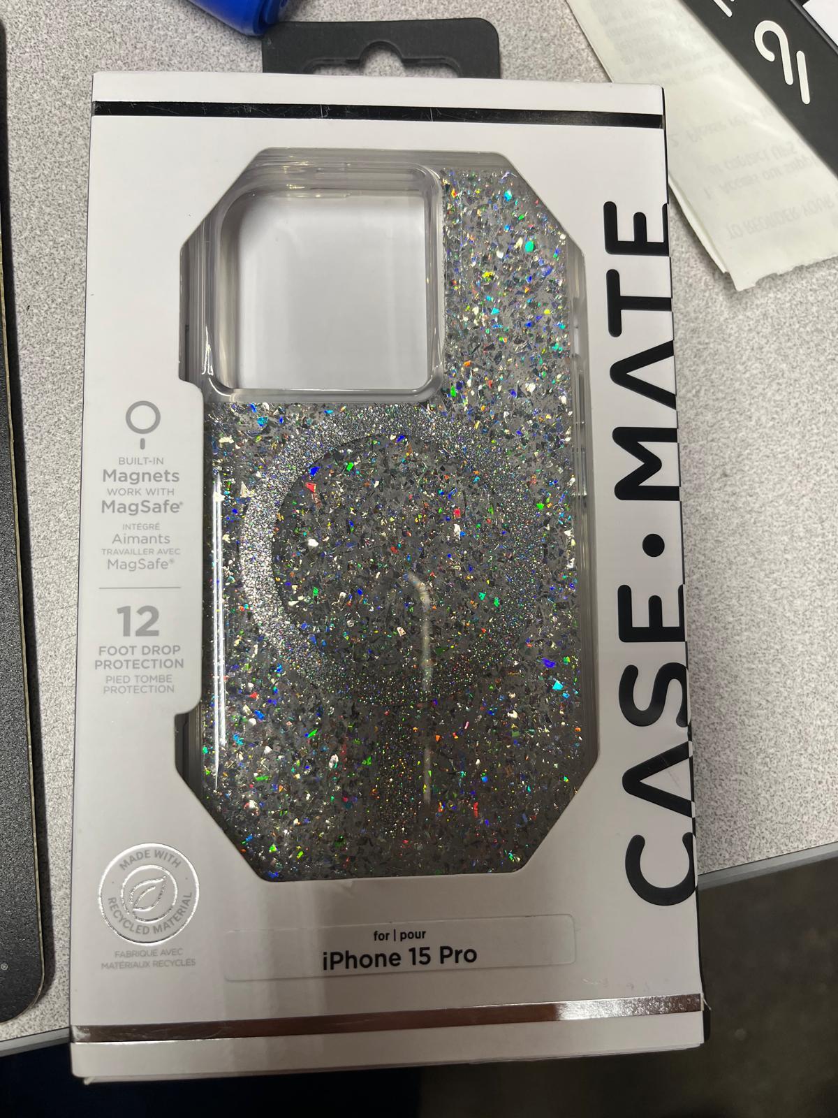 Case-Mate iPhone 15 pro magnets work with magsafe Twinkle Case