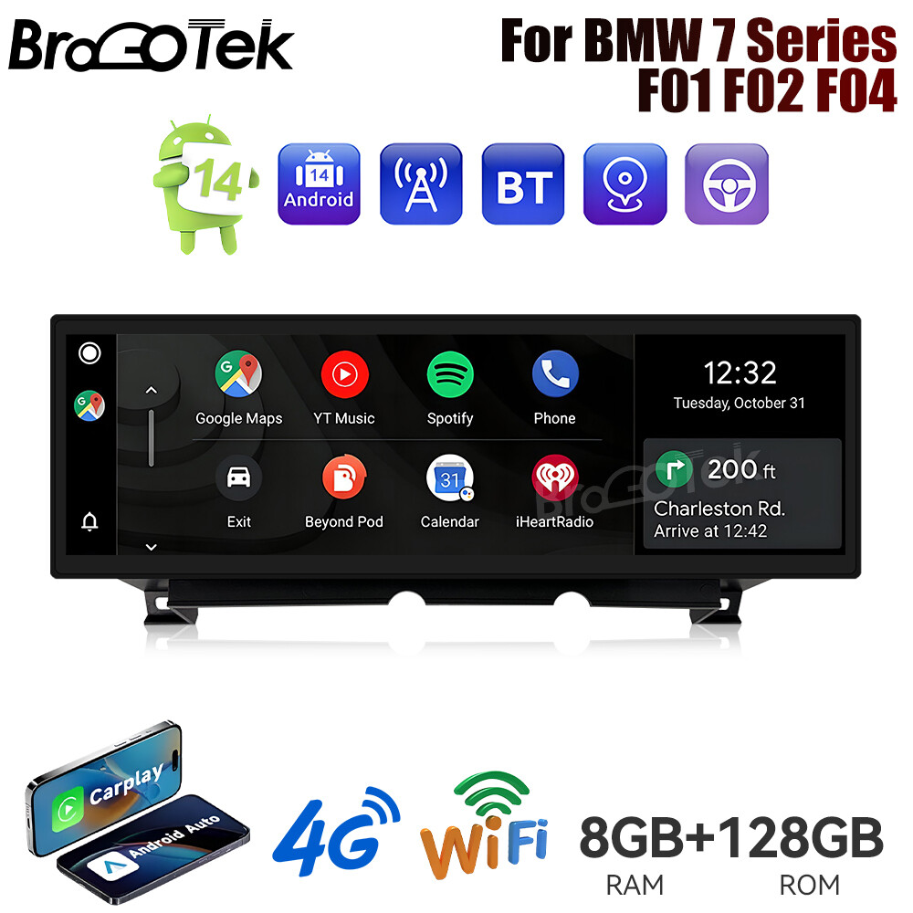 BMW 7 Series F01 F02 F04 8+128G 14.9″ Carplay Android 14 Car Stereo 4G WiFi Navi