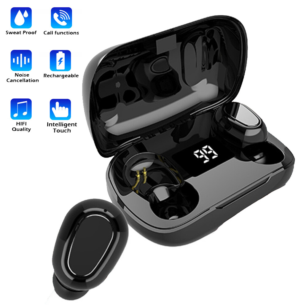 Wireless Music Earbuds Waterproof Stereo Bluetooth Earphone with Charging Case