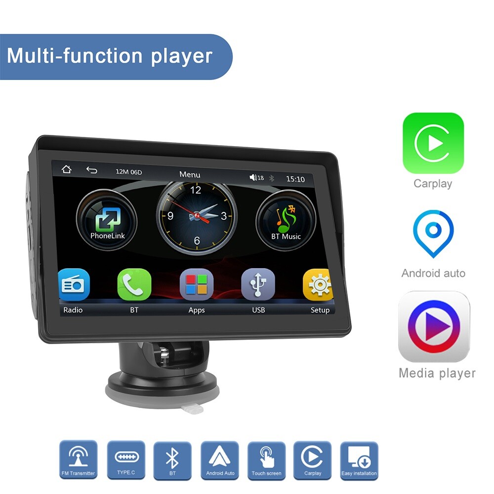 7″ Car Player with Wireless CarPlay (A3241) – For In-Car Entertainment